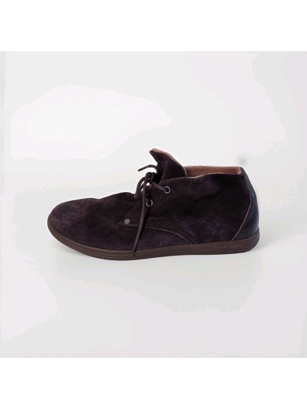 Diesel Midtown Boots Mens US 9 EU 42 Brown Suede Faux Fur Lined Chukka Y00696